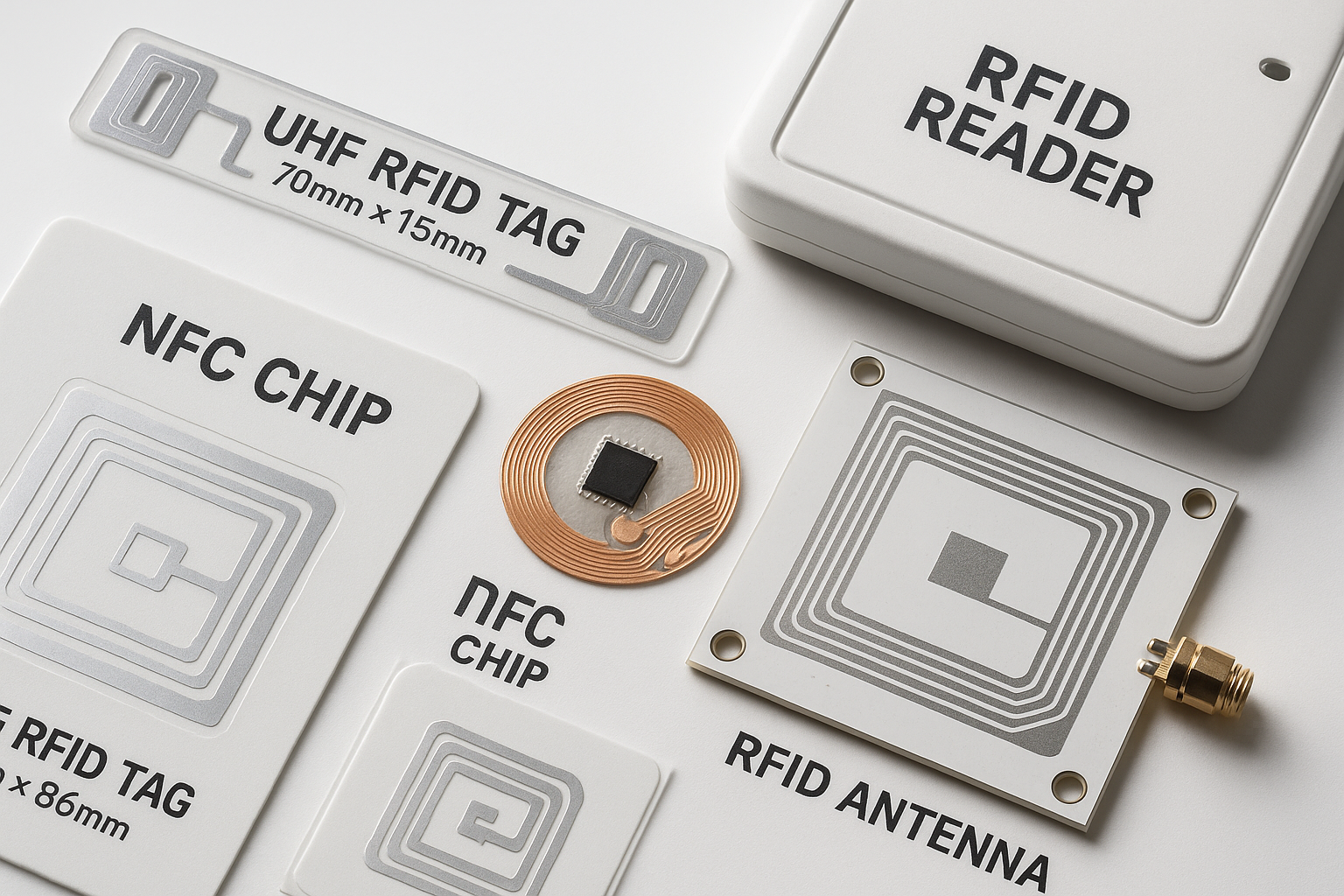 RFID Digital Product Passport Komponenten: RFID Tags, Lesegeräte und Antennen