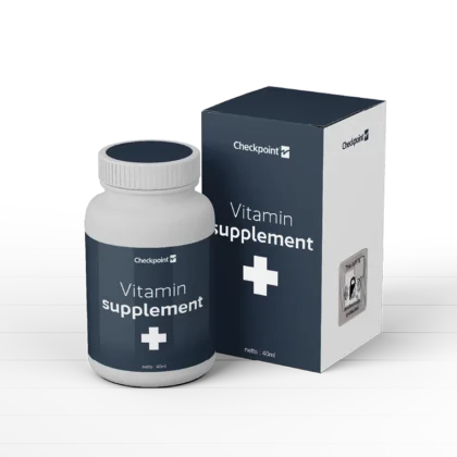 2410 XP RF-Etikett auf Apotheken- und Health-Produkt
